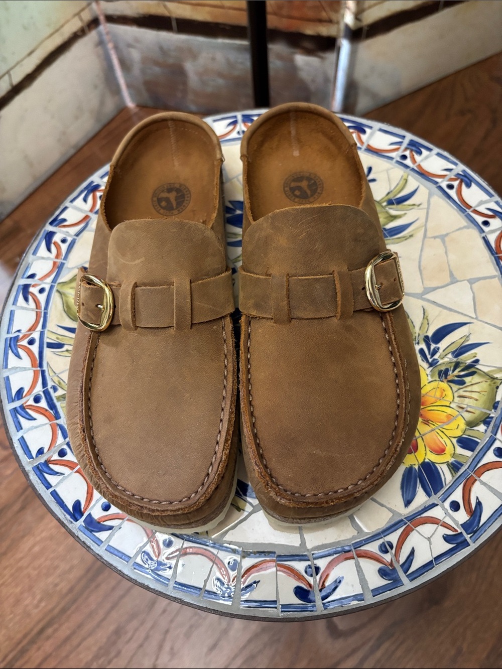 Birkenstock Buckley Clog, Cognac, Size 38 Medium/Narrow